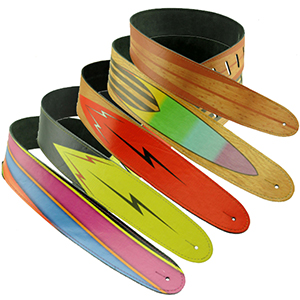 Vintage Wooden Surfboard Design Guitar Straps