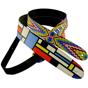 Mondrians Chevrons and Shapes Guitar Strap