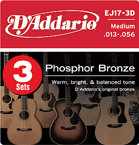 Daddario EJ17 - (3 Sets) [EJ17-3D]
