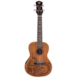 Luna Guitars Tattoo Concert Acoustic-Electric Ukulele [UKE TEC MAH]