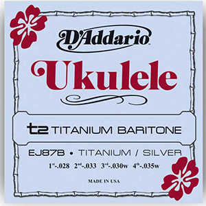 Daddario EJ87B Titanium Ukulele Baritone Strings [EJ87B]