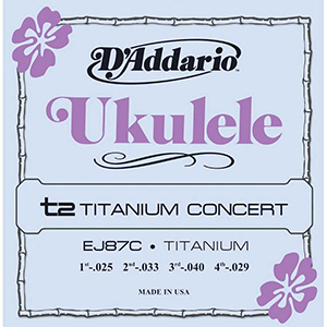 Daddario EJ87C Titanium Ukulele Strings Concert [EJ87C]
