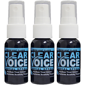 Clear Voice Vocal Lubricant - 3 Bottles Fresh Mint