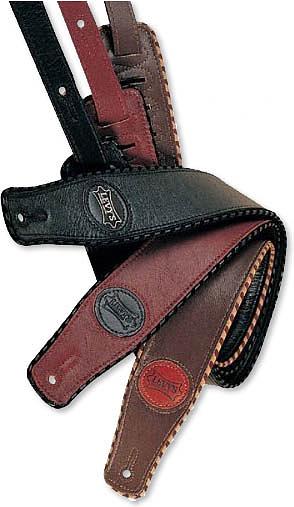 Levys MSS13 Leather and Suede Guitar Strap Black