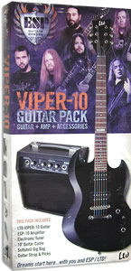 LTD Viper-10 Guitar Pack - Black Finish