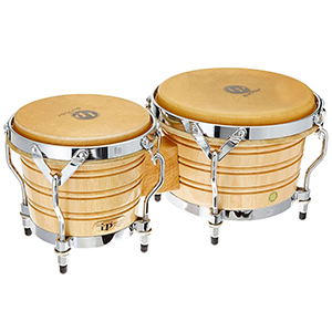 LP LP201A-3 Wood Bongos - Natural