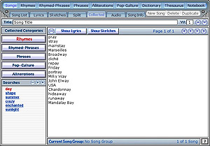 Songwriting Lyrics Software Suite