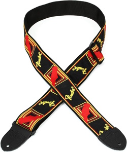 Monogrammed Strap - Black/Yellow/Red