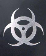 Icon Leather - Silver Biohazard