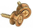 Solid Brass Guitar Strap End Pin Pair - Brass Finish