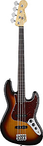 American Standard Jazz Bass Fretless - Black with Case - Rosewood