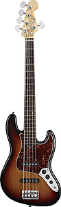 American Standard Jazz Bass V - 3-Color Sunburst with Case - Rosewood