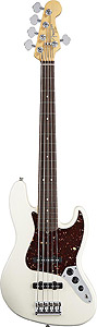 American Standard Jazz Bass® V - Olympic White with Case - Rosewood