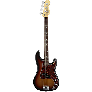American Standard P Bass - 3-Color Sunburst with Case - Rosewood
