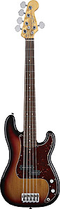 American Standard Precision Bass V - 3-Color Sunburst - Rosewood