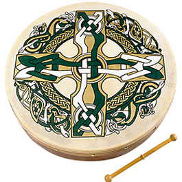 18-inch Bodhran - Gaelic Cross