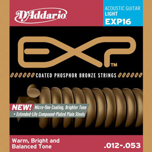 EXP16 Extended Play Phosphur Bronze Acoustic Guitar Strings - Lite