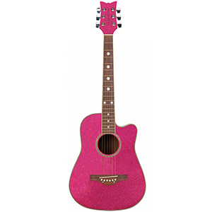Wildwood Short Scale Acoustic Guitar - Atomic Pink