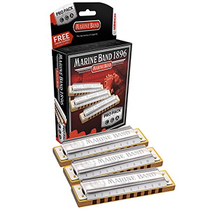 Hohner Marine Band Harmonica Pro 3-Pack