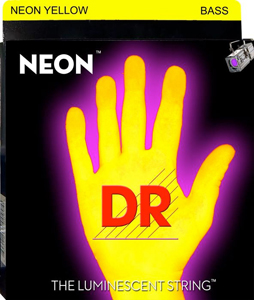 NYB-45 Neon Phosphorescent Bass Strings - Yellow