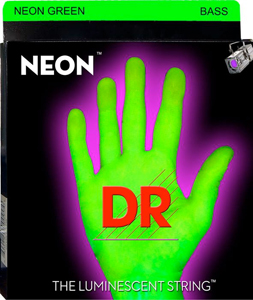 NGB5-45 Neon Phosphorescent Bass Strings - Green