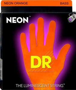 NOB-45 Neon Phosphorescent Bass Strings - Orange
