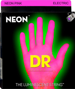 NPE-10 Neon Phosphorescent Electric Guitar Strings - Pink