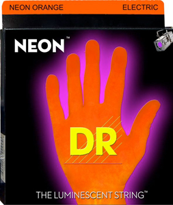N0E-9 Neon Phosphorescent Electric Guitar Strings - Orange