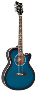 LTD Xtone AC-5E - See Thru Blue Sunburst