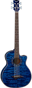 Exotica Quilt Ash Acoustic Electric Bass with Aphex - Trans Blue