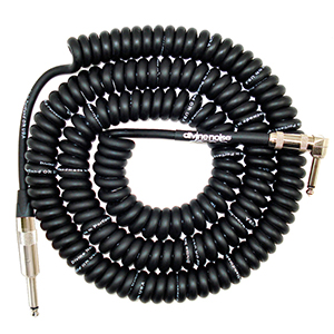 Divine Noise Curly Cable Straight to Right Angle 30 Ft. Black