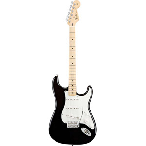 Standard Stratocaster- Black w/Maple Fretboard