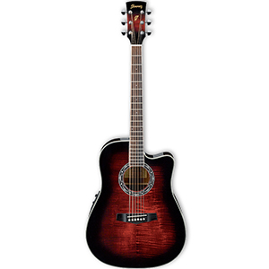 PF28ECE Transparent Red Sunburst