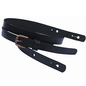 Old Style Skinny Rockabilly Guitar Strap - Black