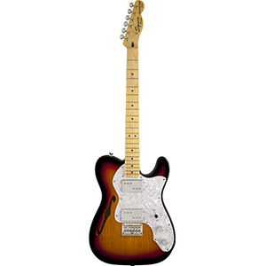 Vintage Modified 72 Tele Thinline 3-Color Sunburst