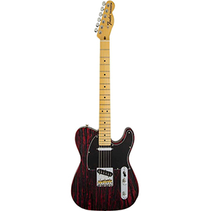 LTD Sandblasted Telecaster with Ash Body Crimson Red Transparent