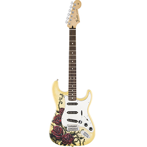 Special Edition David Lozeau Art Stratocaster Rose Tattoo