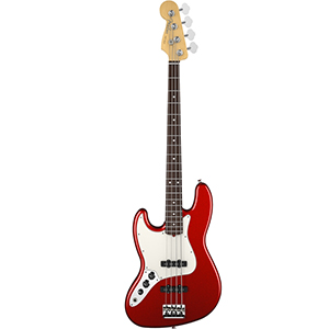 American Standard Jazz Bass Left Handed - Mystic Red