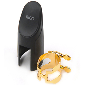 Rico Tenor Sax H-Ligature & Cap for Hard Rubber Mouthpieces - Gold