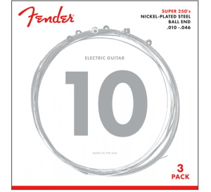 Fender 250R 3-Pack Super Nickel-Plated Steel Strings - Regular