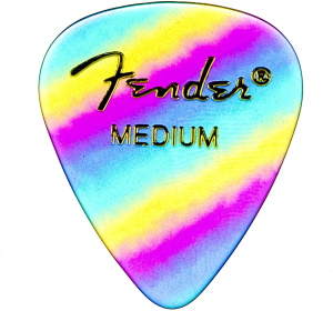 Fender 351 Shape Graphic Picks  Rainbow 12-Pack Medium 