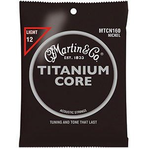 Martin Titanium Core Acoustic Guitar Strings Nickel Wrap Light Tension