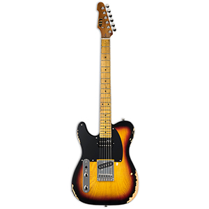 LTD TE-254 LH Distressed 3-Tone Sunburst