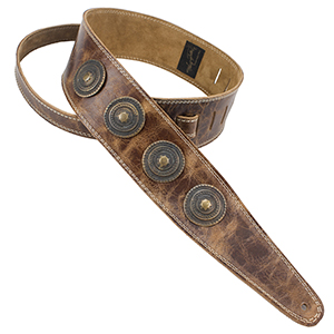 Henry Heller Peruvian Leather Strap - Medallion Vintage Brown
