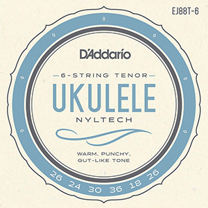 Daddario EJ88T-6 Nyltech Tenor 6-String Ukulele
