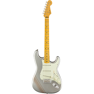 Japan FSR Traditional 50s Stratocaster - Inca Silver with Shoreline Gold Stripes
