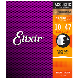 Elixir Acoustic Phosphor Bronze with NANOWEB Coating - Extra Light