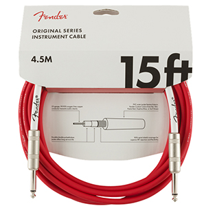 Fender Original Series Instrument Cable, 15 Ft - Fiesta Red