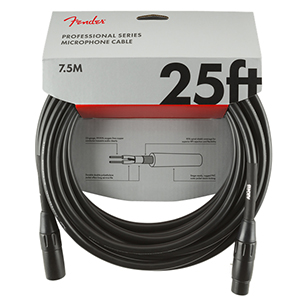 Fender Professional Series Microphone Cable  25 Ft - Black