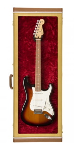 Wall Mount Guitar Display Case - Tweed